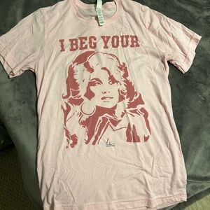 Bella Canvas Light Pink Tee “I Beg Your Parton”